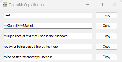 Tool zum Kopieren von Text aus der Zwischenblage