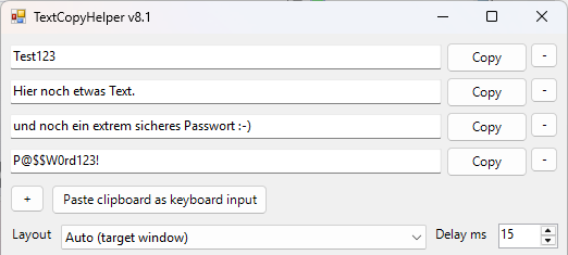 Tool: TextCopyHelper (inkl. virtueller Tastatur)